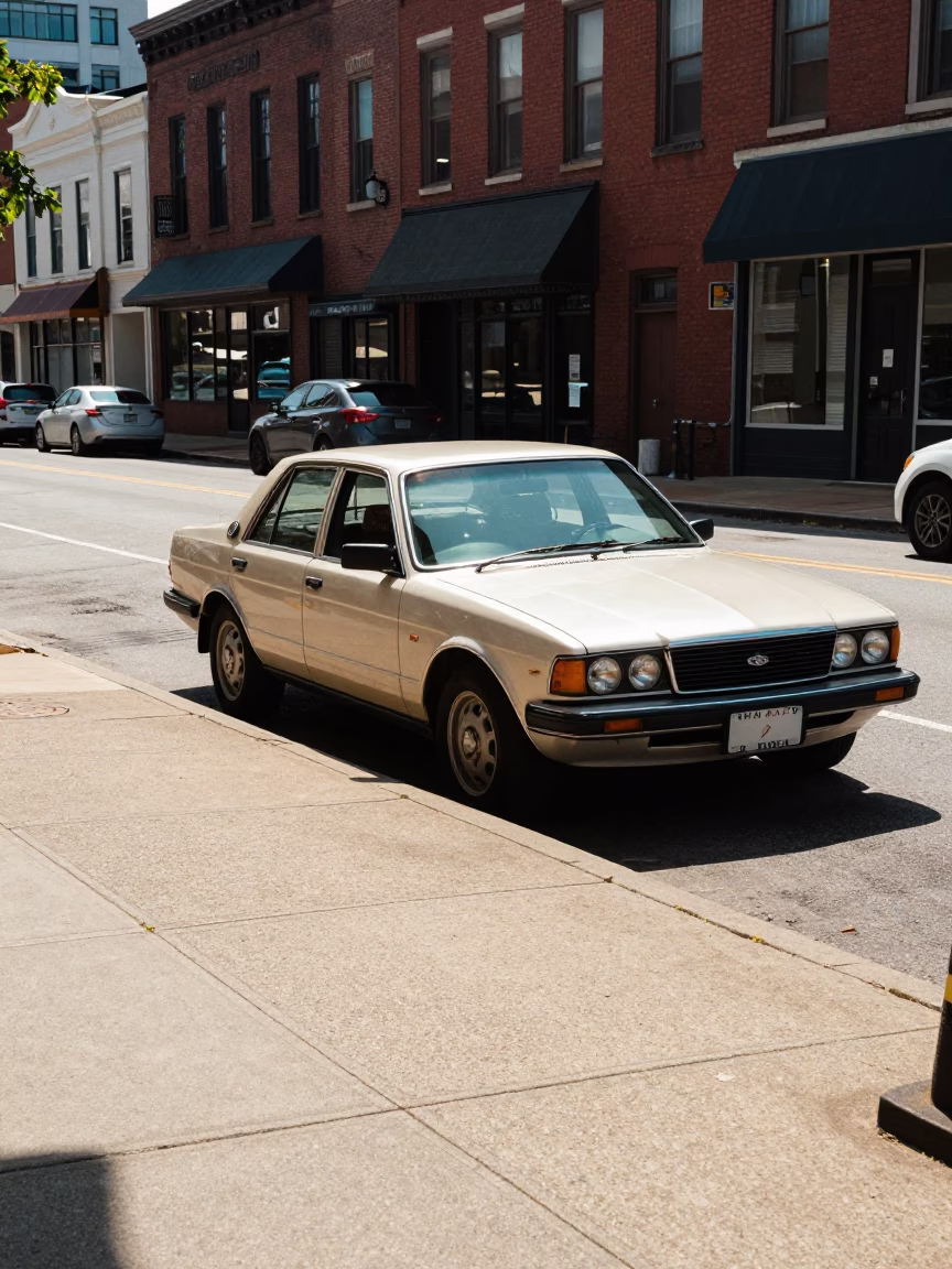 Nashville Tennessee Midday Street Scene with Vintage 1990s Aesthetic and Local Details in in Nashville, Tennessee, United States