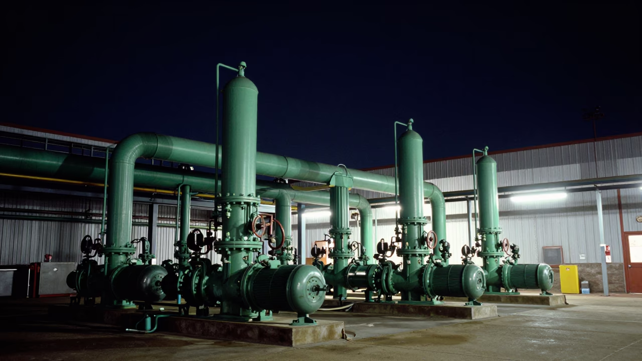 Nashville Tennessee Sewage Pumping Station Under Deep Night Sky in in Nashville, Tennessee, United States