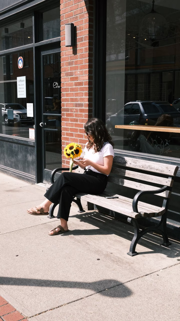 Nashville Woman at Late Morning Light in in Nashville, Tennessee, United States