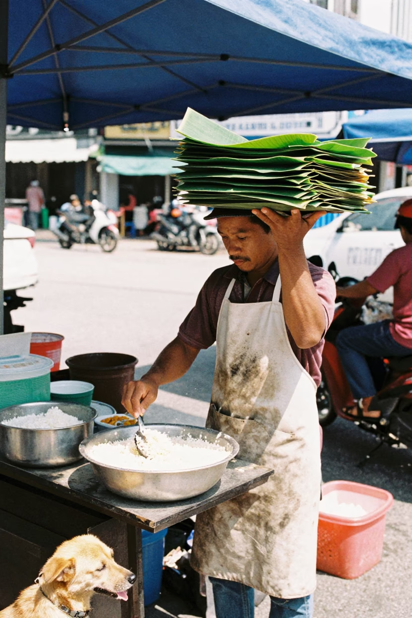 Nasi Lemak in Kuala Lumpur in in Kuala Lumpur, Malaysia