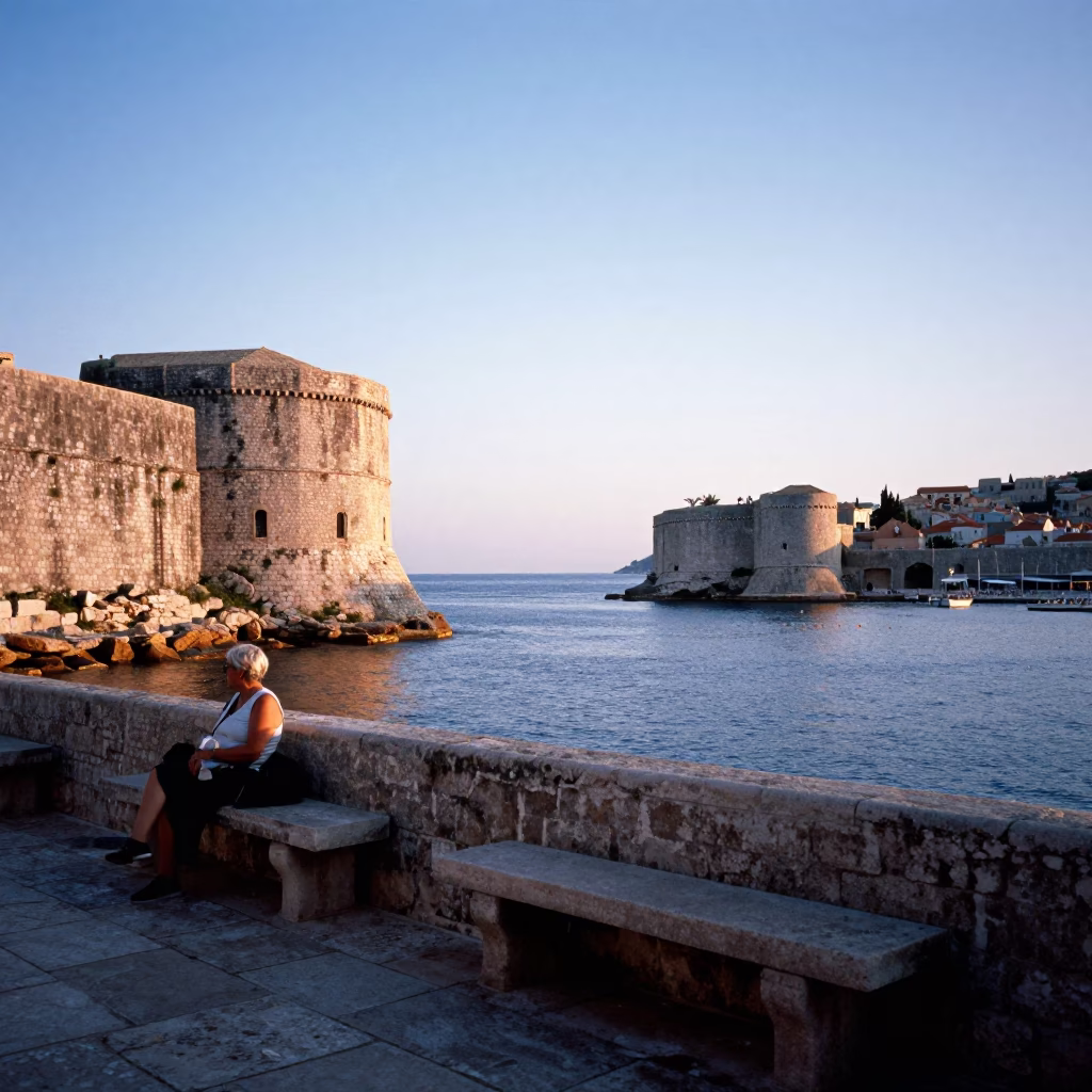 Nautical Dawn at Nautical Dawn Light in Dubrovnik in in Dubrovnik, Croatia