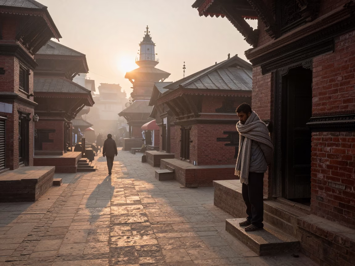 Nautical Dawn at Nautical Dawn Light in Kathmandu in in Kathmandu, Nepal