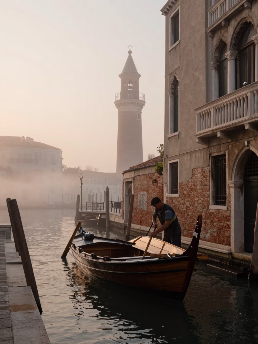 Nautical Dawn at Nautical Dawn Light in Venice in in Venice, Italy