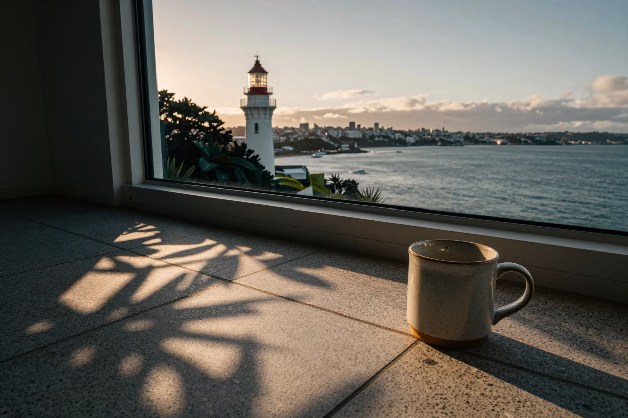 Nautical Dawn in Auckland at Nautical Dawn Light in in Auckland, New Zealand