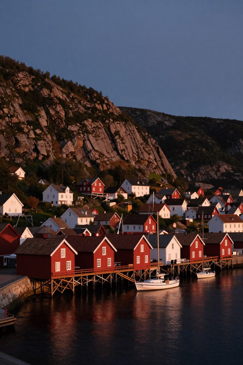 Nautical Dawn in Bergen Norway Steeped Hills and Maritime Harbor Life in in Bergen, Norway