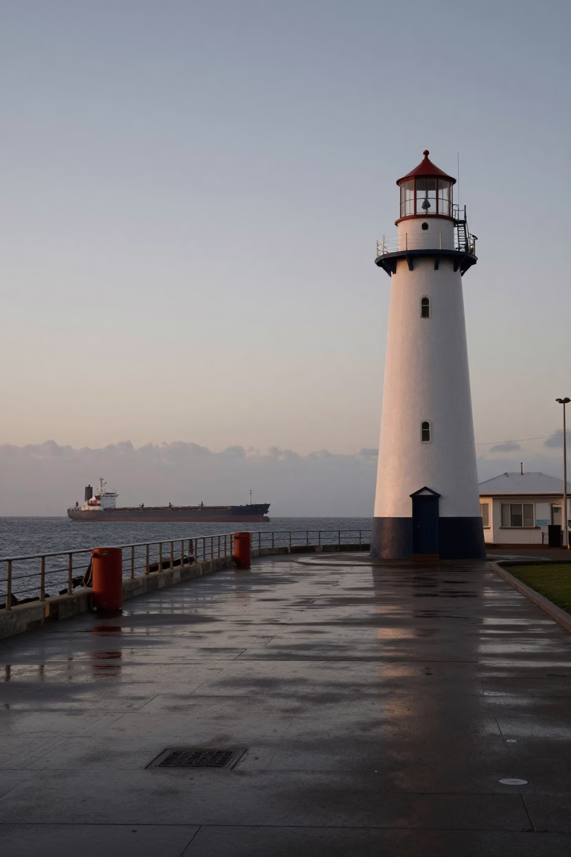 Nautical Dawn in Durban at Nautical Dawn Light in in Durban, South Africa