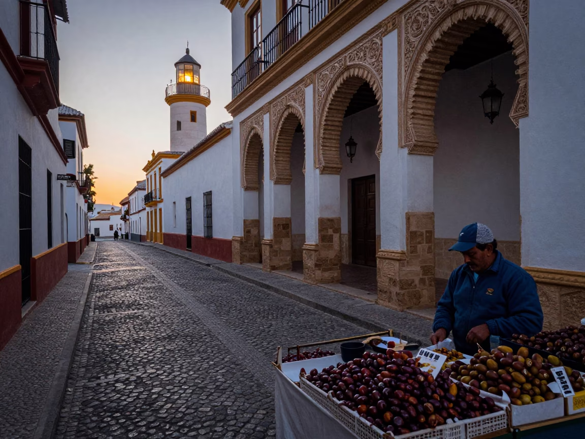Nautical Dawn in Granada at Nautical Dawn Light in in Granada, Spain