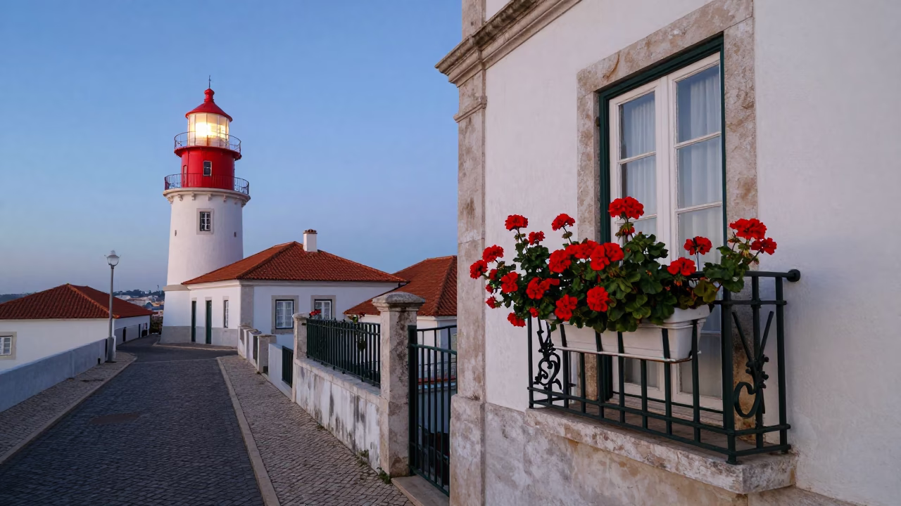 Nautical Dawn in Lisbon at Nautical Dawn Light in in Lisbon, Portugal