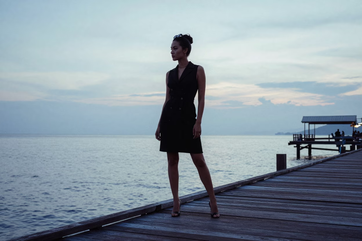 Nautical Dawn in Phuket Thailand High Fashion Street Photography Scene in in Phuket, Thailand