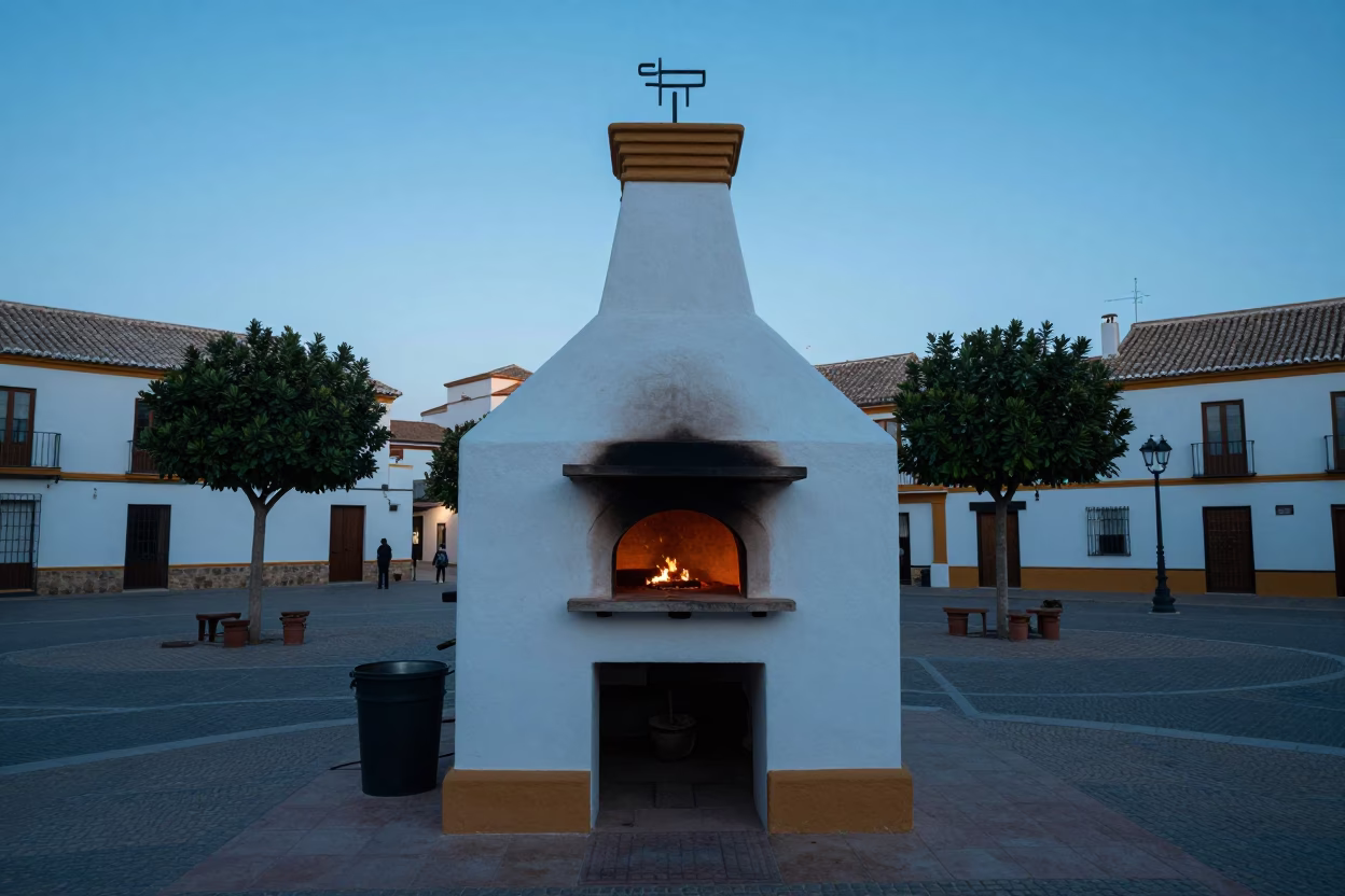 Nautical Dawn in Seville Spain Traditional Bread Oven and Morning Routine in in Seville, Spain