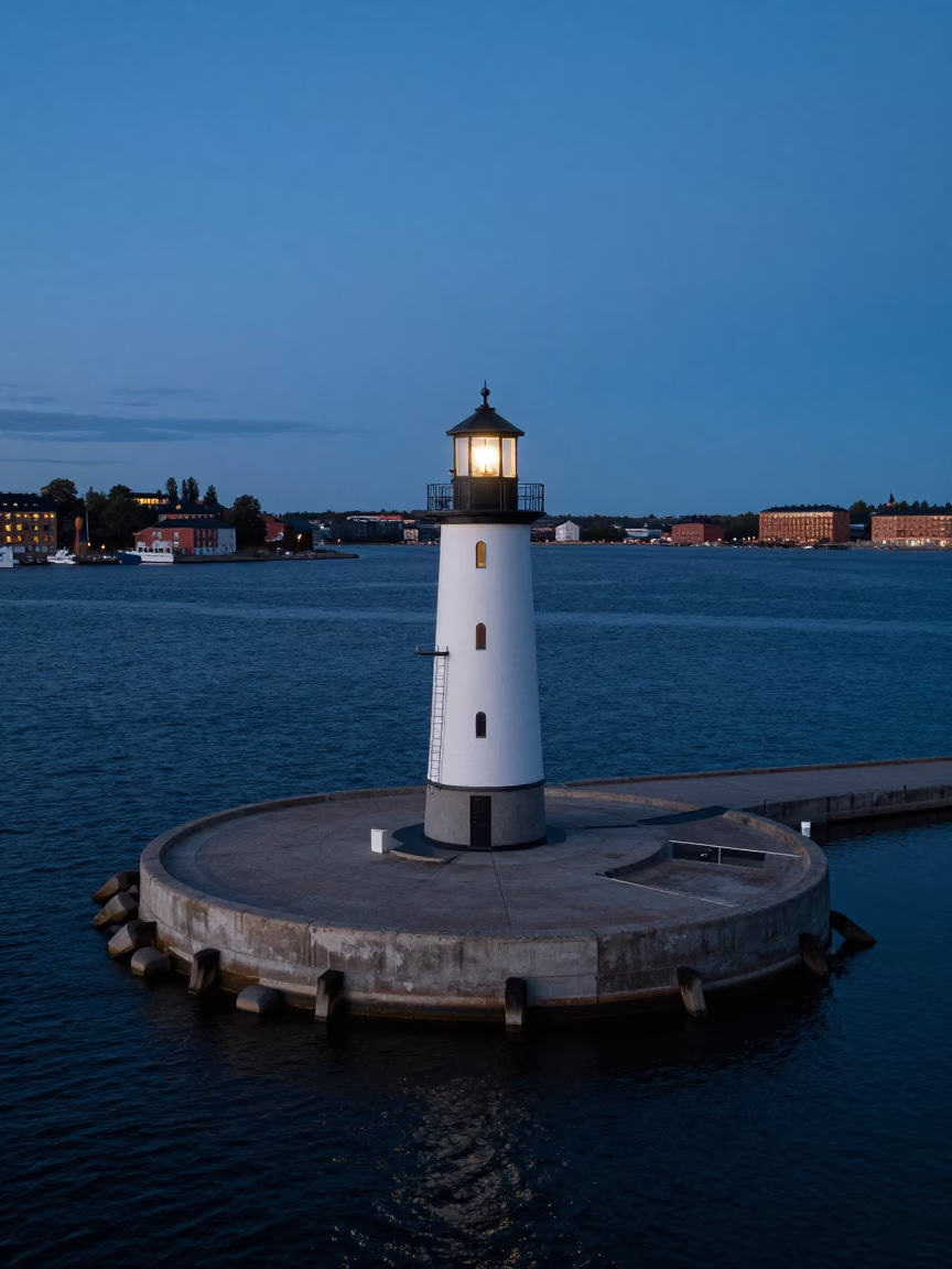 Nautical Dawn in Stockholm at Nautical Dawn Light in in Stockholm, Sweden