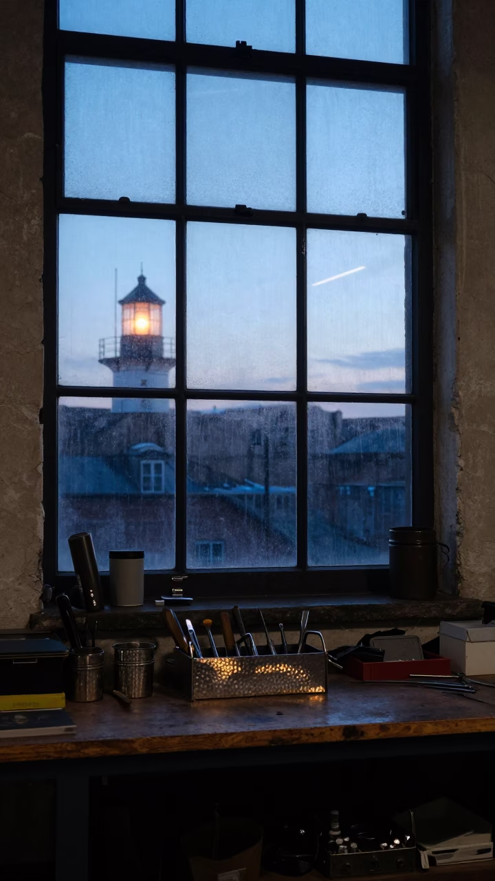 Nautical Dawn Light on Dawn Light in Bristol in in Bristol, United Kingdom