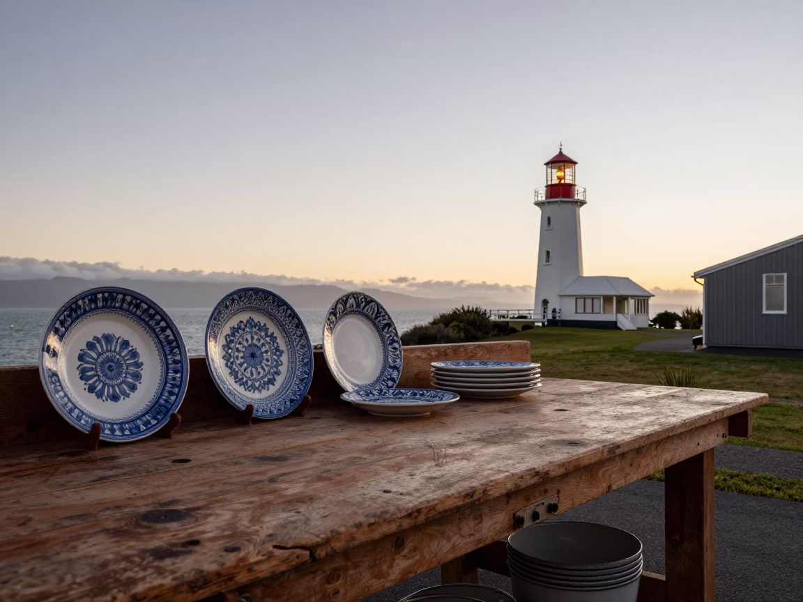 Nautical Dawn Light on Dawn Light in Christchurch in in Christchurch, New Zealand