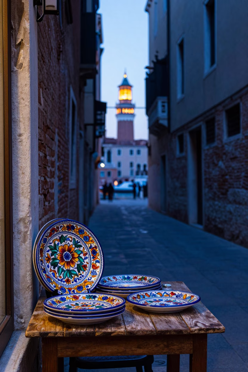 Nautical Dawn Light on Dawn Light in Venice in in Venice, Italy