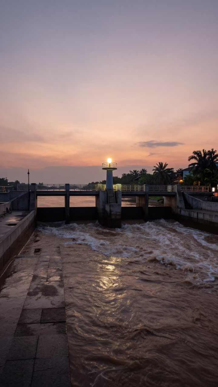 Nautical Dawn Light on Shot 1950s in Hanoi in in Hanoi, Vietnam