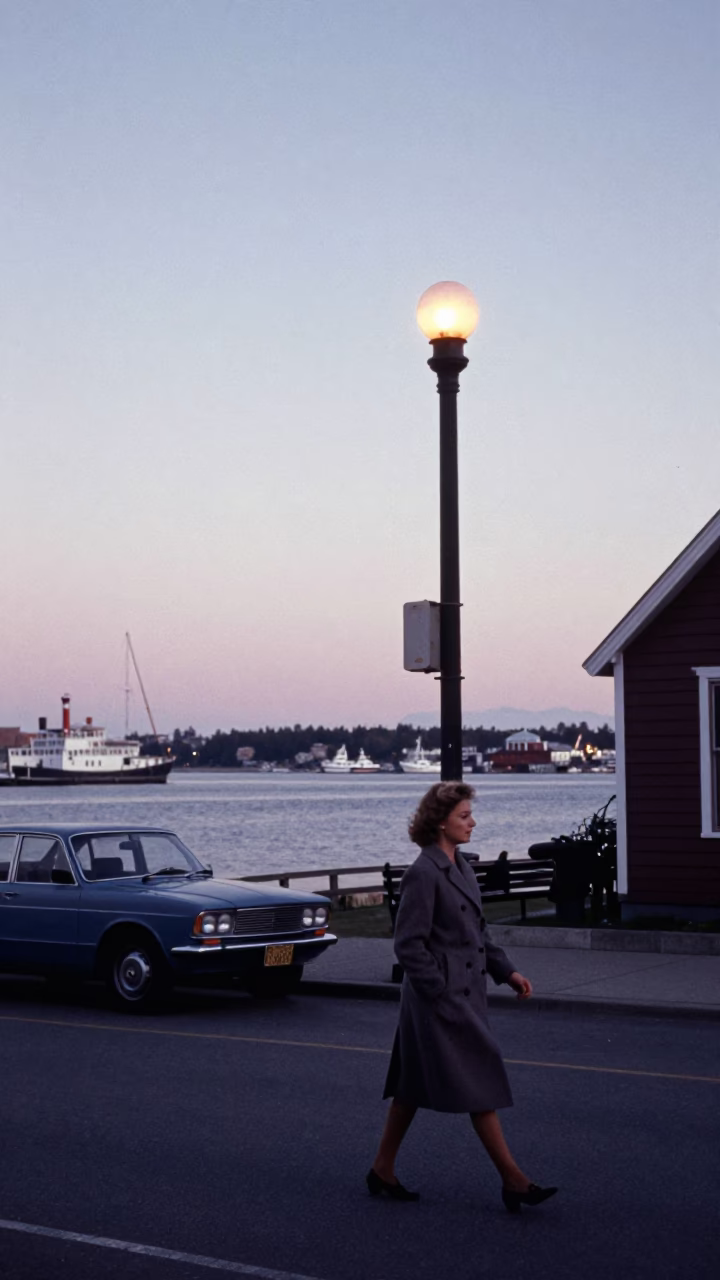 Nautical Dawn Light on Street Scene in Halifax in in Halifax, Nova Scotia, Canada
