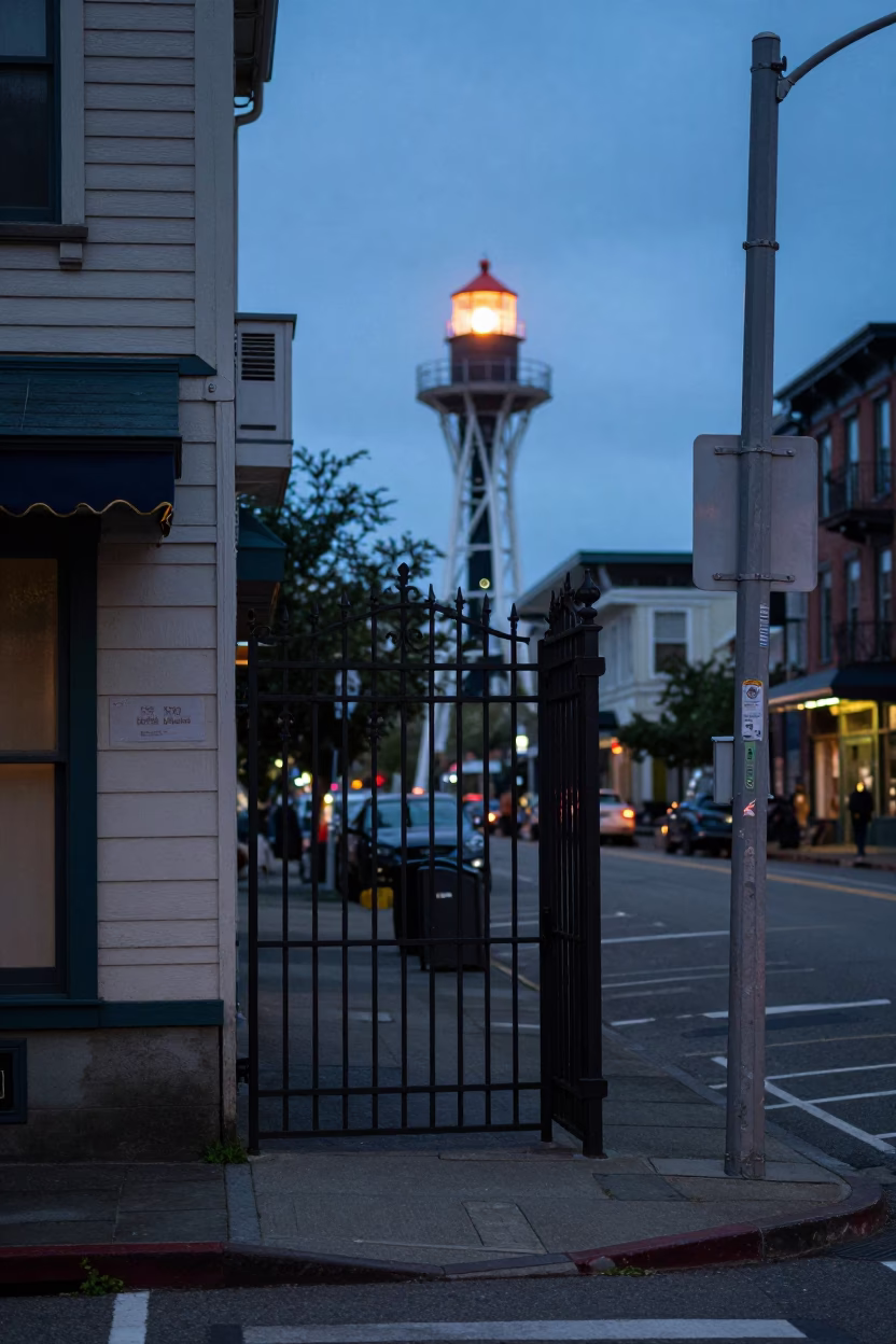 Nautical Dawn Light on Street Scene in Seattle in in Seattle, Washington, United States