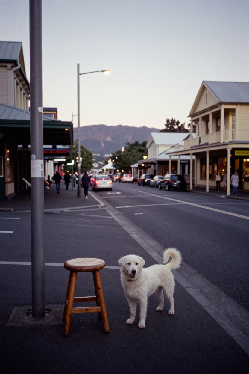Nautical Dawn Street Scene in Hobart Tasmania Australia with Local Life in in Hobart, Tasmania, Australia