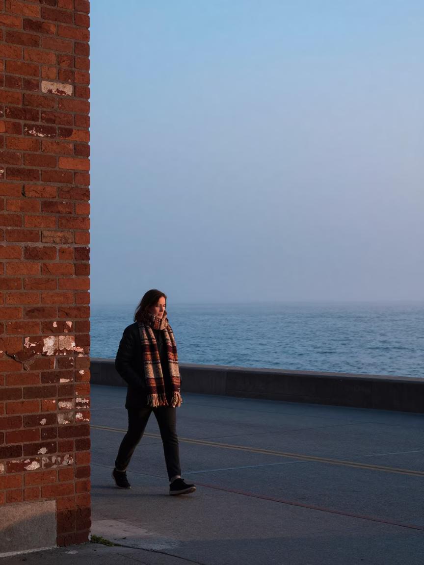 Nautical Dawn Street Scene in Toronto Ontario with Vintage Scarf and Urban Details in in Toronto, Ontario, Canada