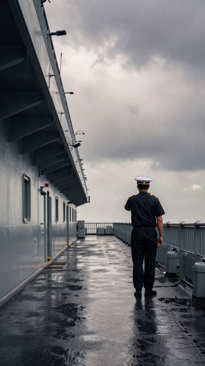 Naval Watch Surreal Corridor Salvador Morning in beside a convoy halt on open ground near Salvador