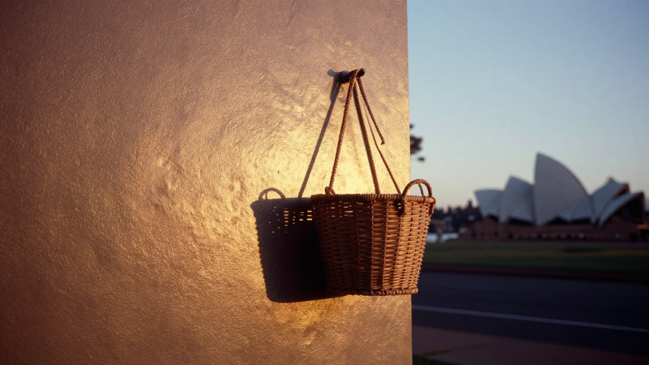 Nearby Basket in Sydney at First Light Of Dawn in in Sydney, New South Wales, Australia