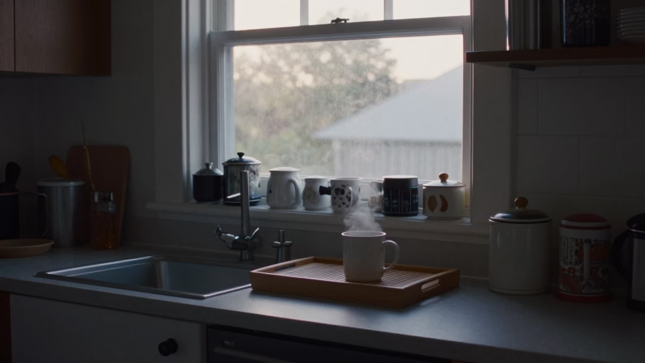 Neighborhood Kitchen in Wellington at Sunrise Light in in Wellington, New Zealand