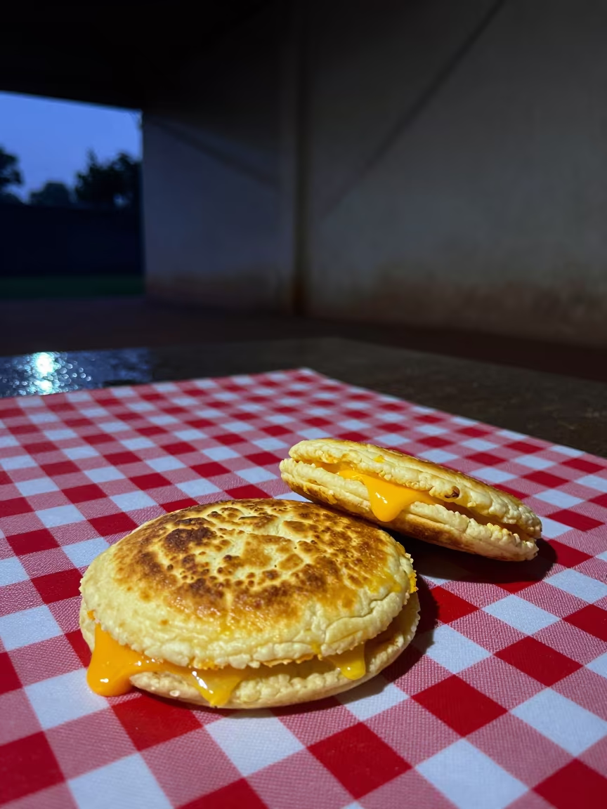 Neon Lit Arepas On Picnic Blanket Luanshya in on a picnic blanket in Luanshya