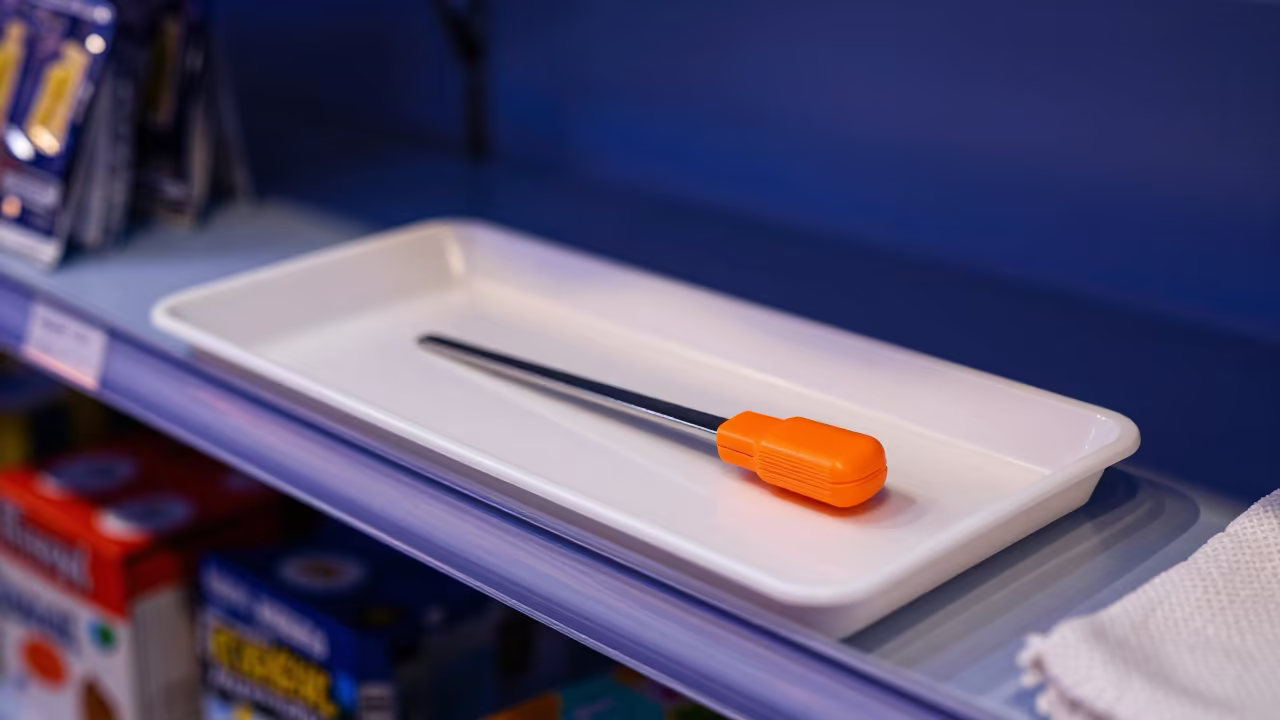 Neon Lit Clicker Tray in Lucknow Pet Store Aisle in inside a pet store aisle in Lucknow