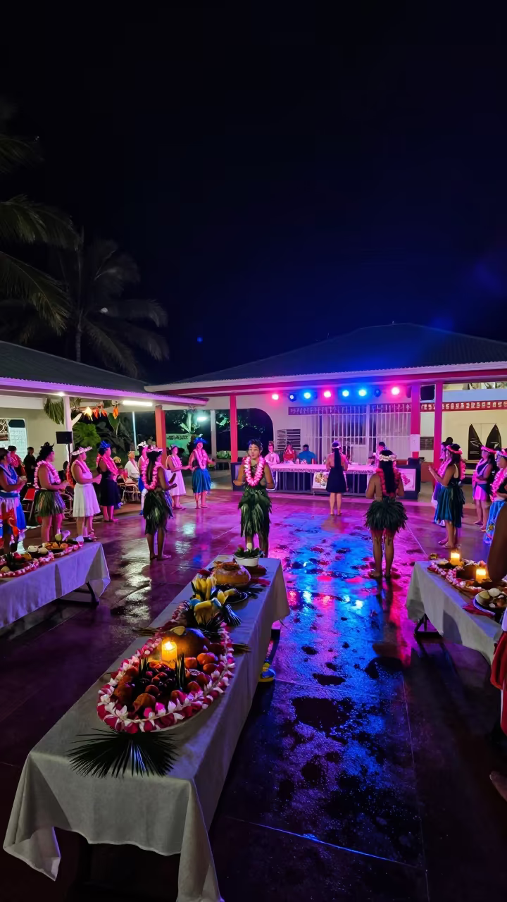 Neon Luau Feast in Godoy Cruz Prayer Hall in in a prayer hall in Godoy Cruz