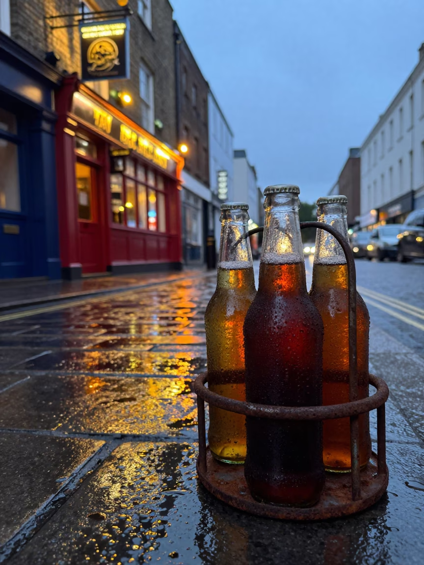 Neon Reflection in Bristol in in Bristol, United Kingdom
