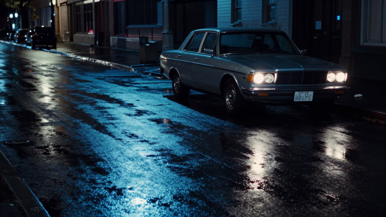 Neon Reflections in Portland at Deep In The Night Light in in Portland, Oregon, United States