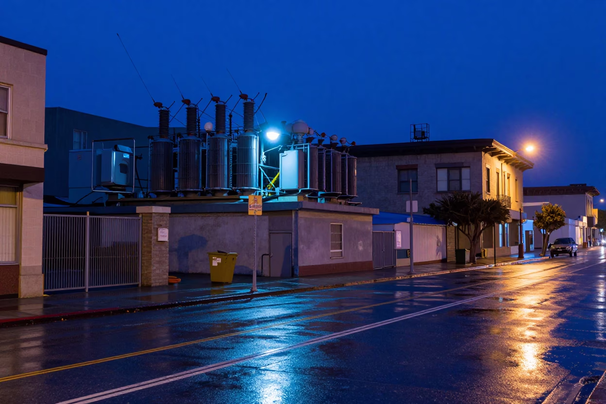 Neon Reflections in San Francisco at Midnight Light in in San Francisco, California, United States