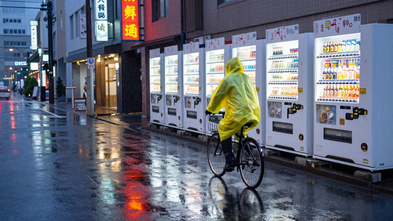 Neon Reflections in Sapporo in in Sapporo, Japan