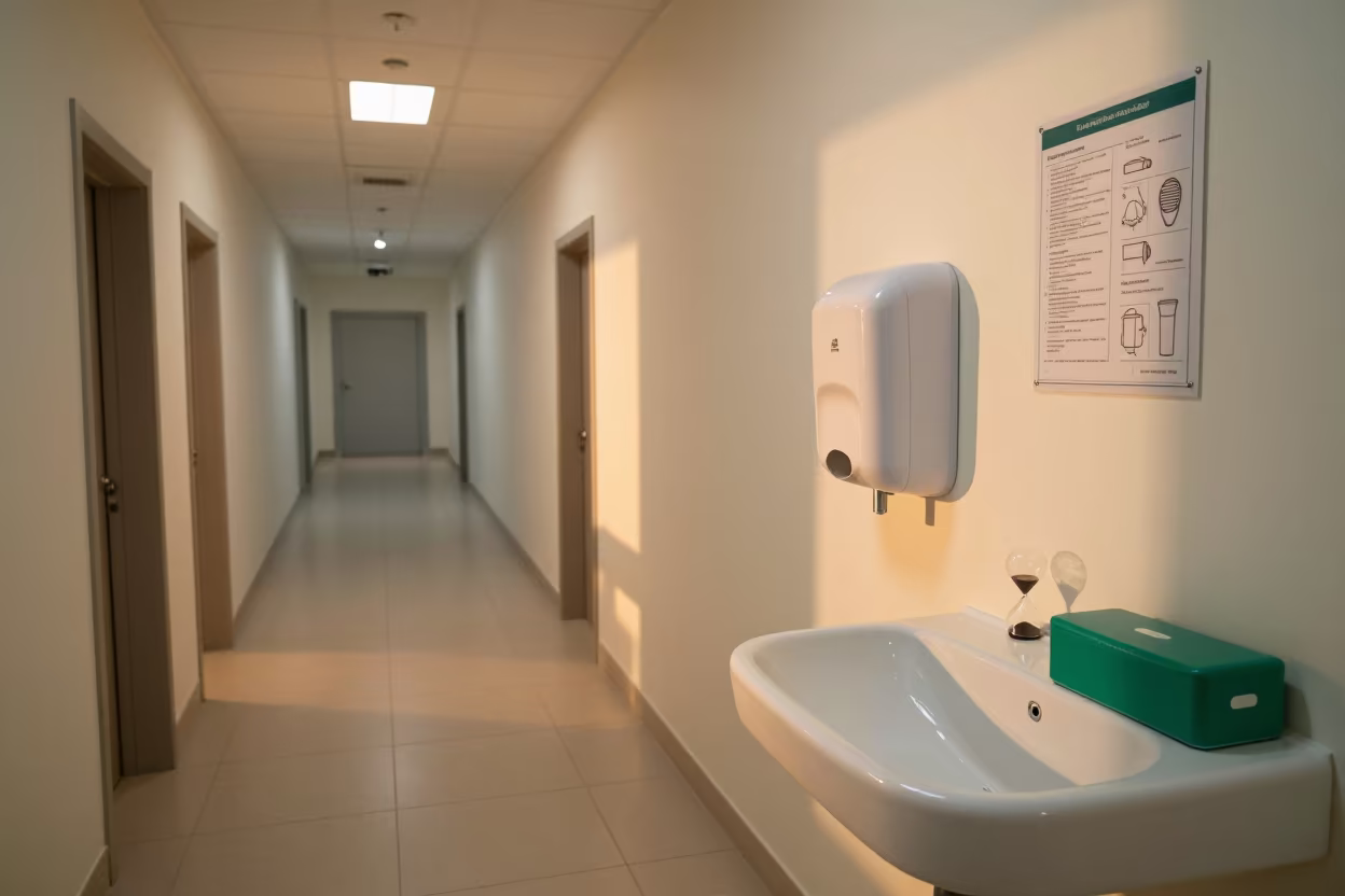 Neonatal Handwashing Station in Ibiza Ward in inside an imaging suite in Ibiza