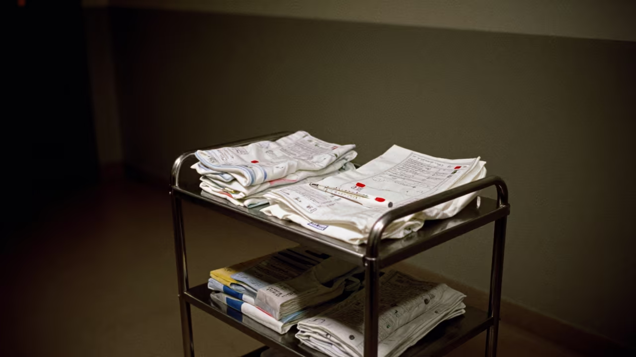 Neonatal Supply Cart Night Prep Corridor Pune in inside a prep corridor with organized storage near Pune