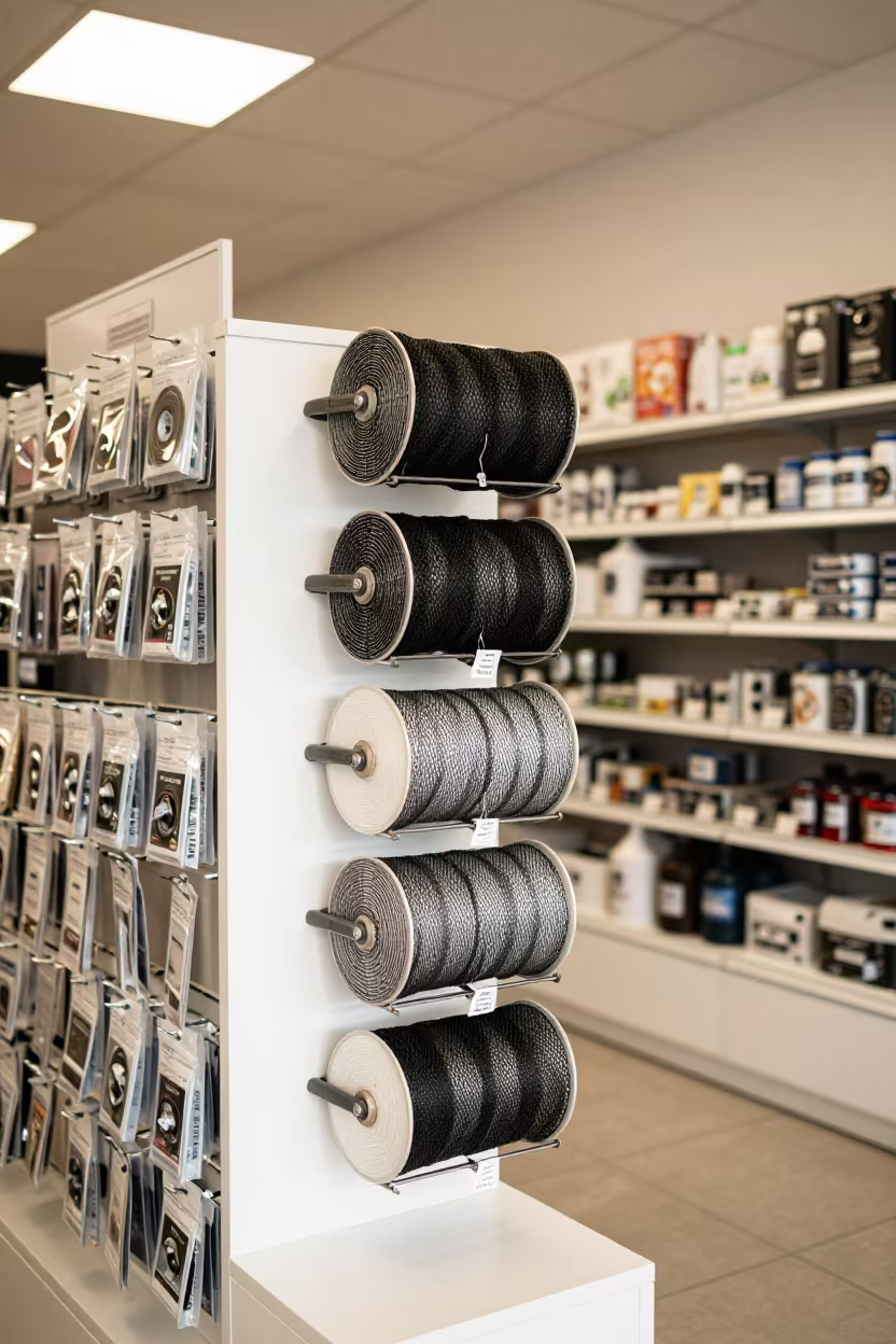 Netting Spool Stand Reset in Port Elizabeth Store in along a front-of-store display run in Port Elizabeth