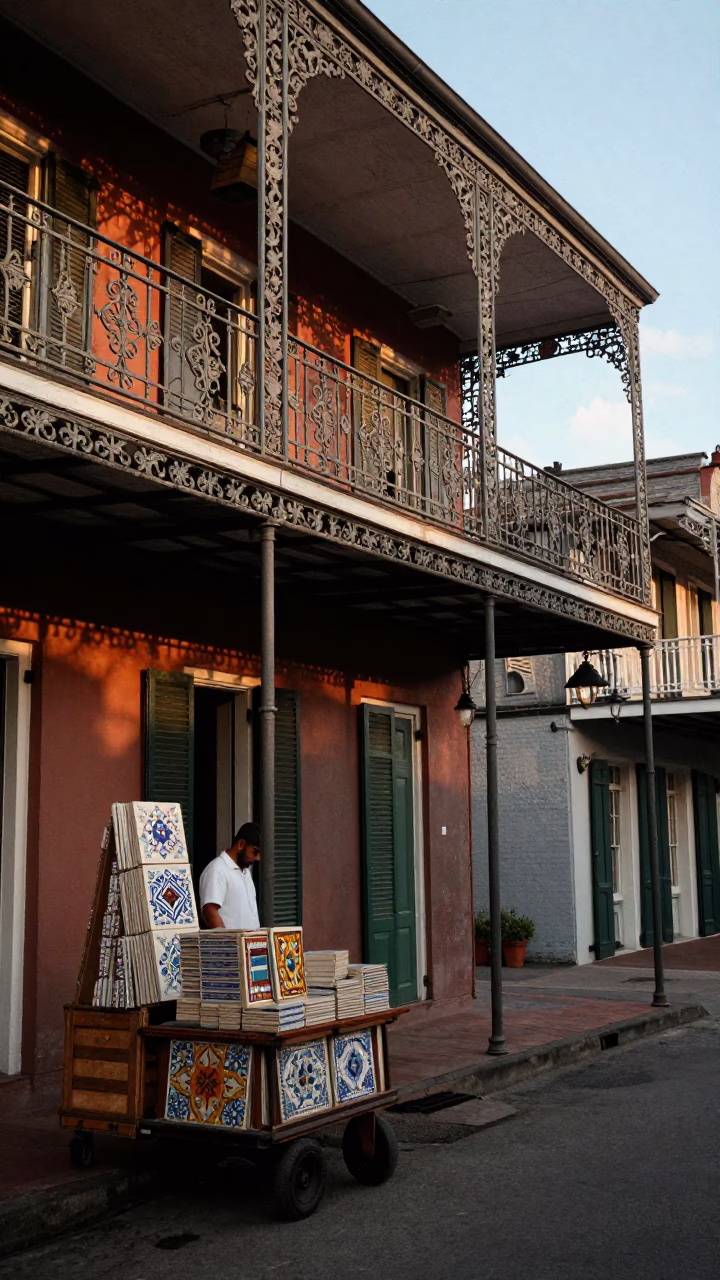 New Orleans Evening Light at Honeyed Evening Light in in New Orleans, Louisiana, United States