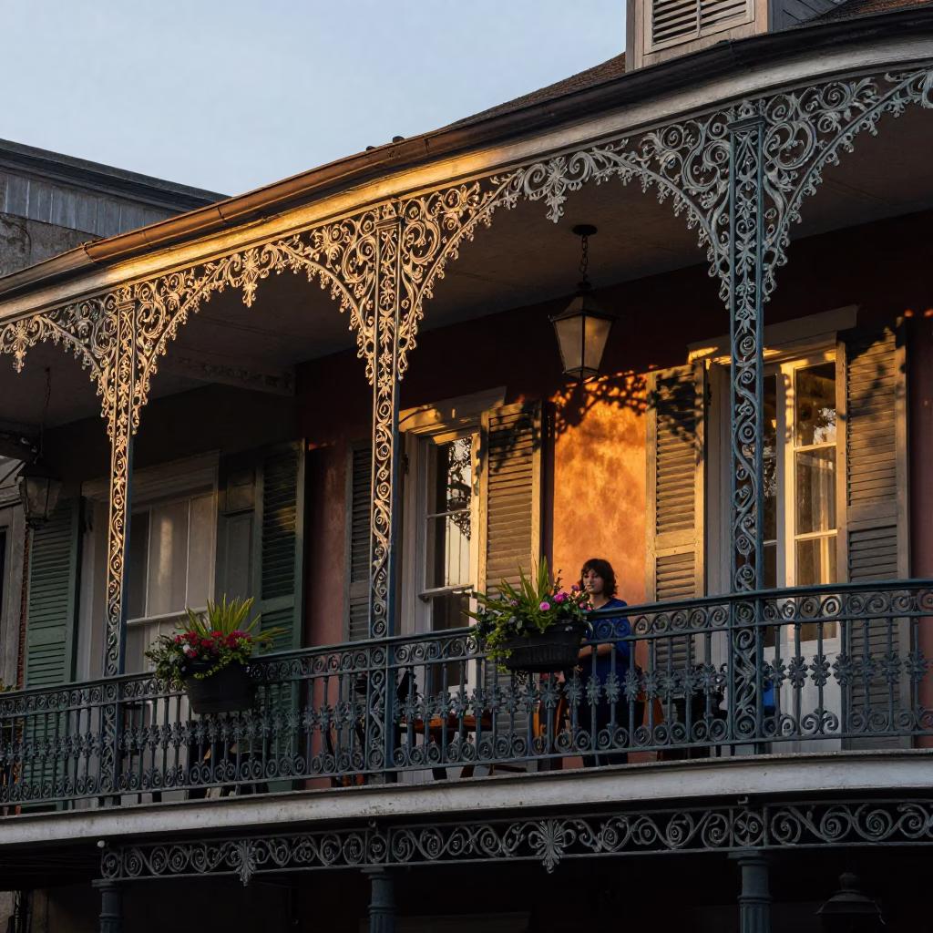 New Orleans Evening Light at Honeyed Evening Light in in New Orleans, Louisiana, United States