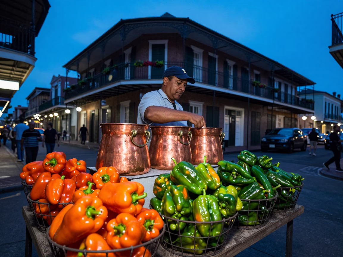 New Orleans Pepper Vendor in in New Orleans, Louisiana, United States