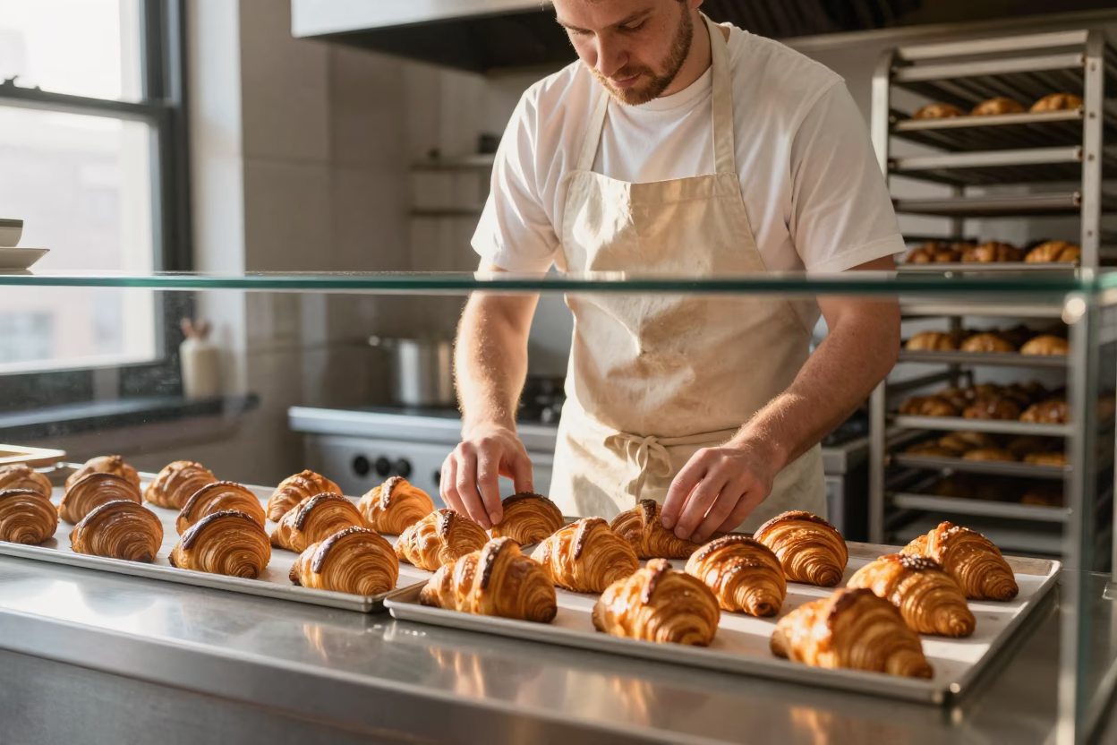 New York Arranging Pastries in in New York, New York, United States