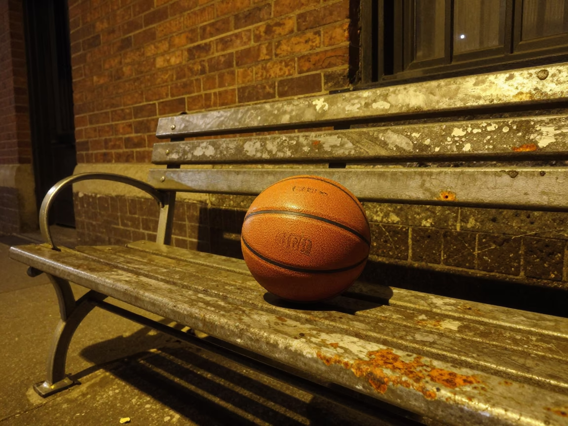 New York Leather Basketball at Midnight Light in in New York, New York, United States