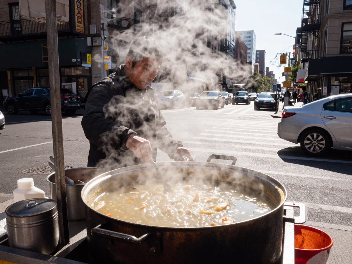 New York Serving Soup in in New York, New York, United States