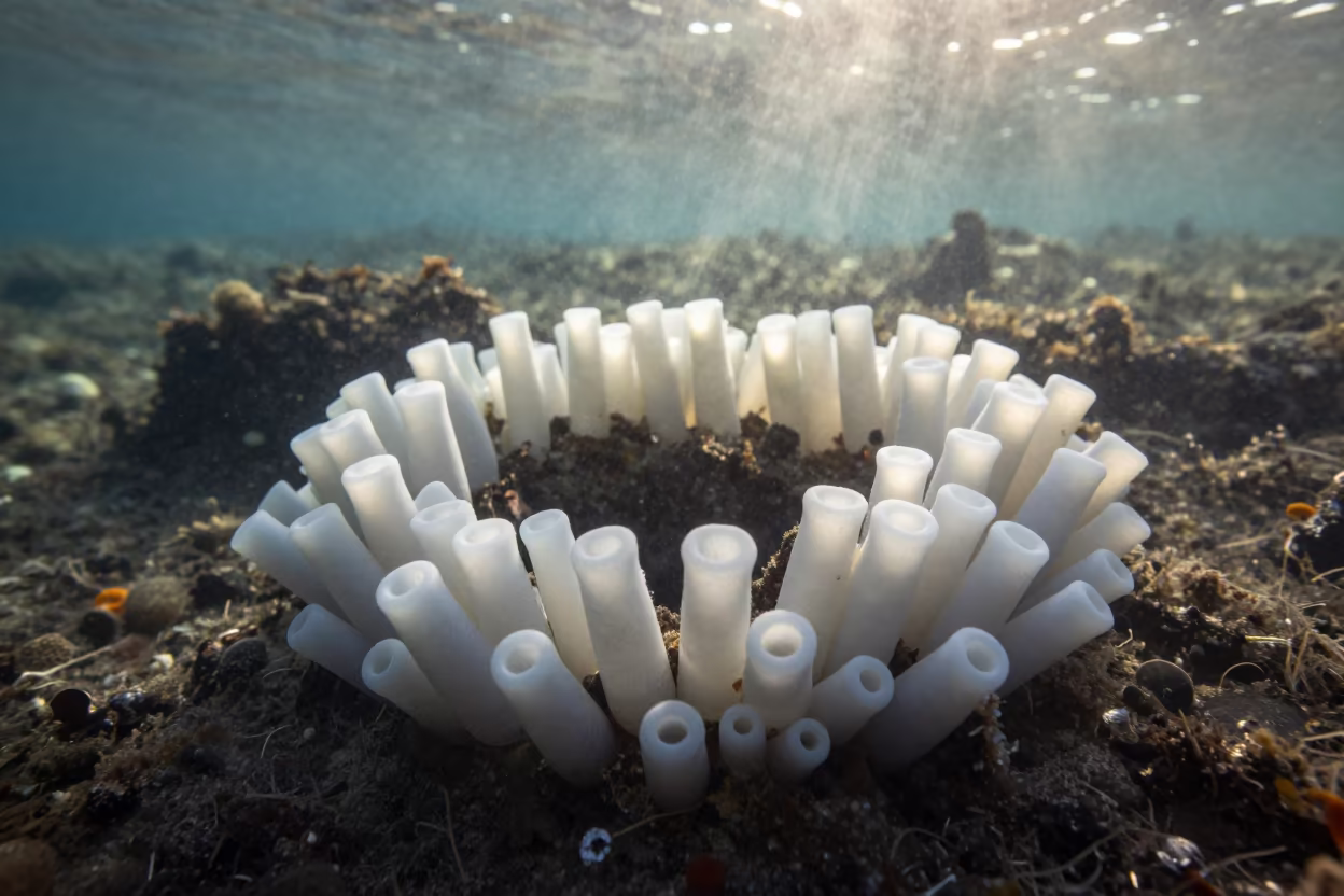 New Zealand Hydrothermal Vent Tube Worms in in New Zealand