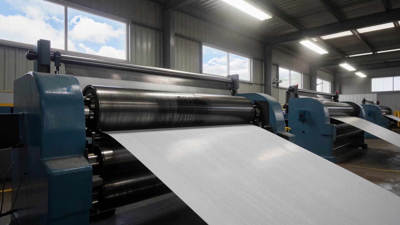 Newspaper Press Rolling in Welding Bay in in a welding bay near Wollongong