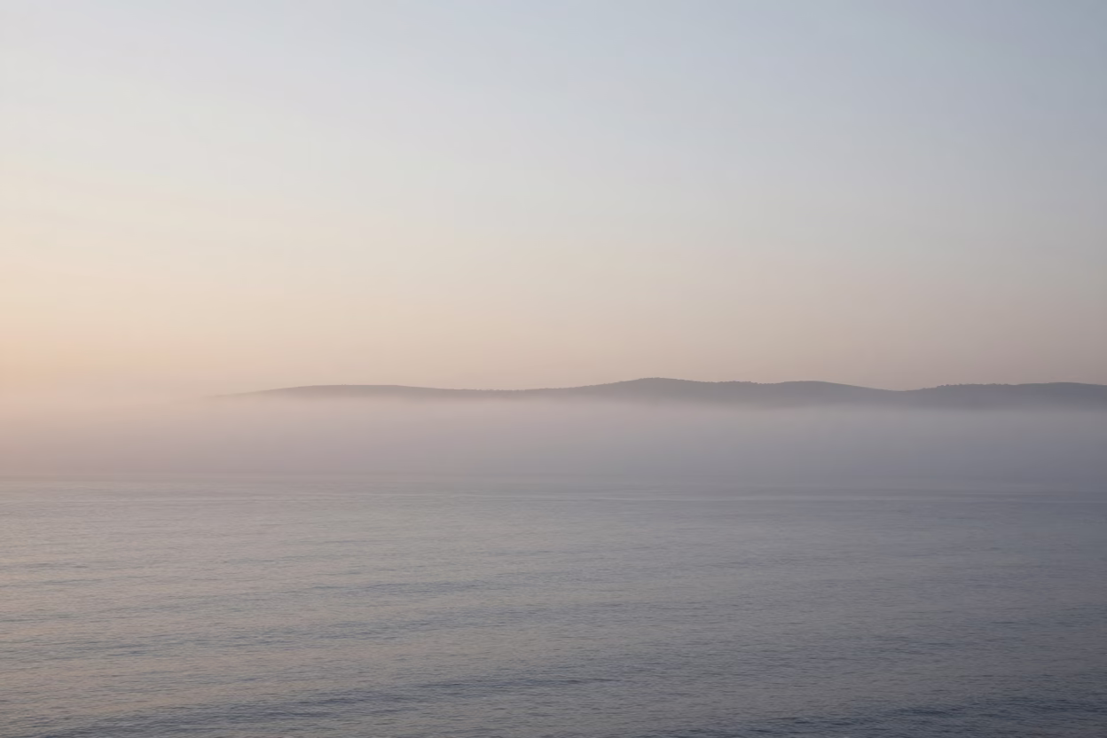 Nice Horizon View at Dawn Light in in Nice, France