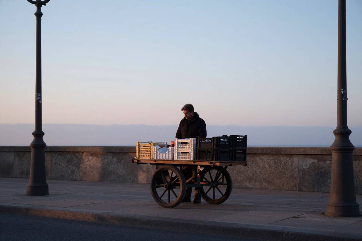 Nice Light Dawn at First Light Of Dawn in in Nice, France