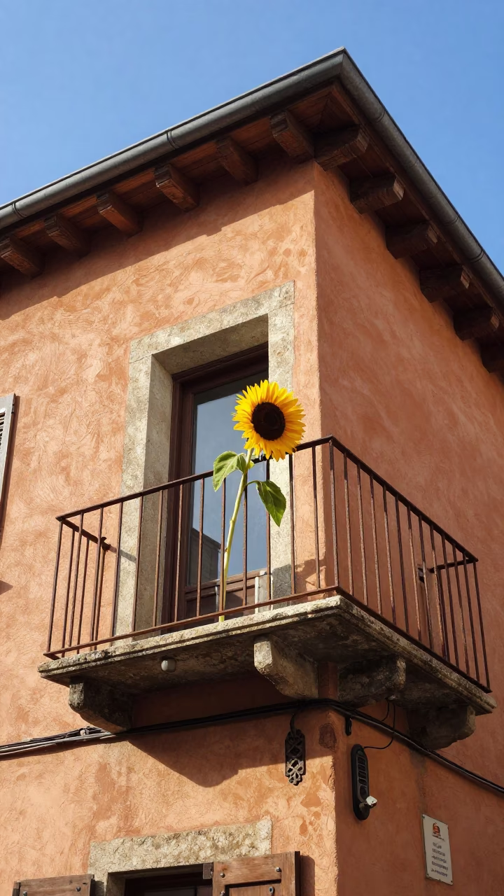 Nice Sunflower at Afternoon Light in in Nice, France