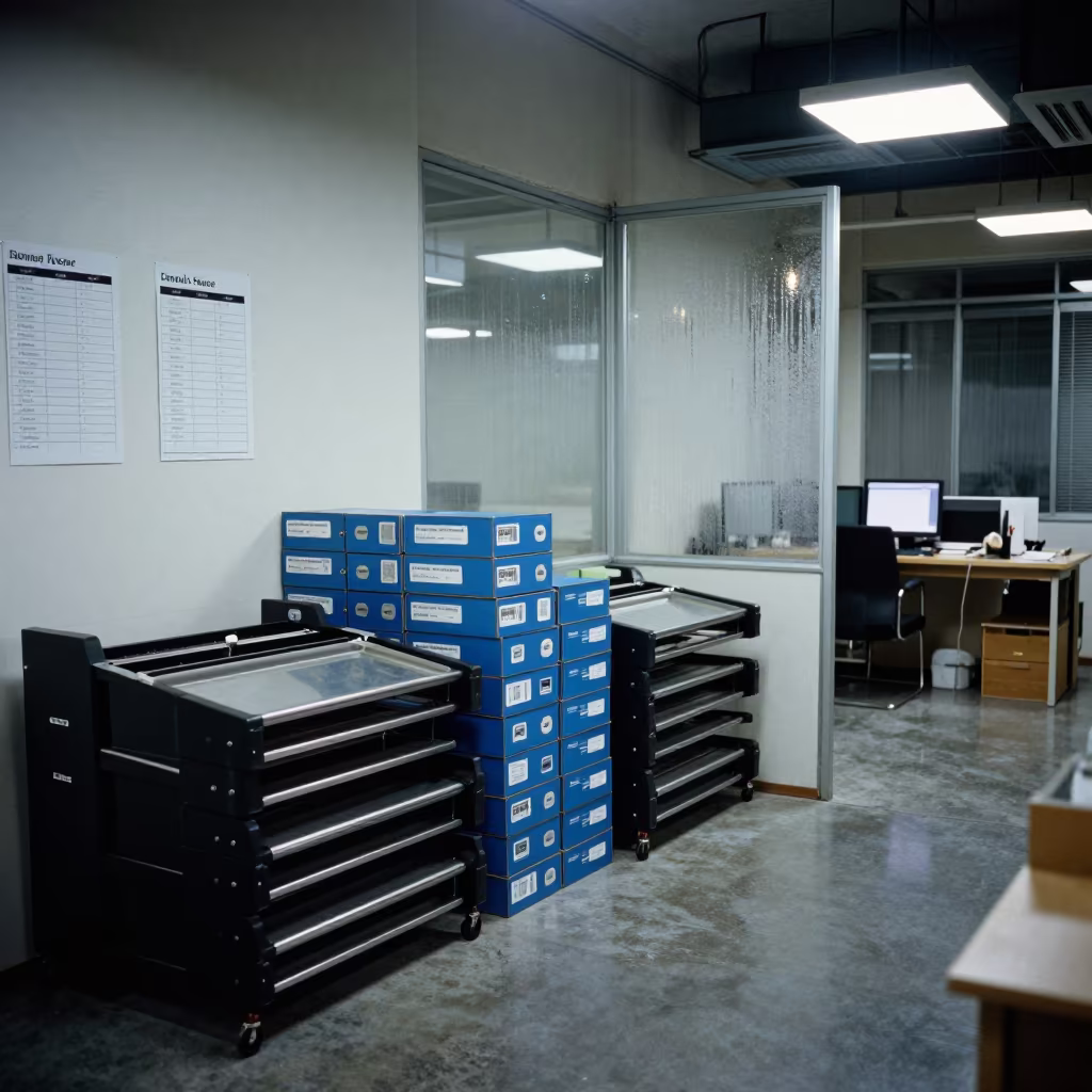 Night Copy Room Taichung Toner Boxes Checklist in inside a coworking floor in Taichung