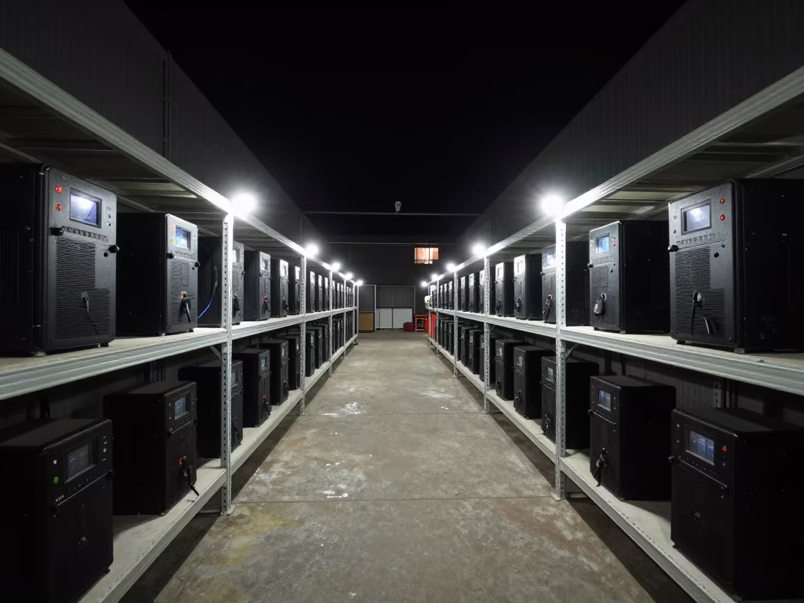 Night Dispatch Radio Shelf in Rohtak Warehouse in inside a warehouse aisle in Rohtak