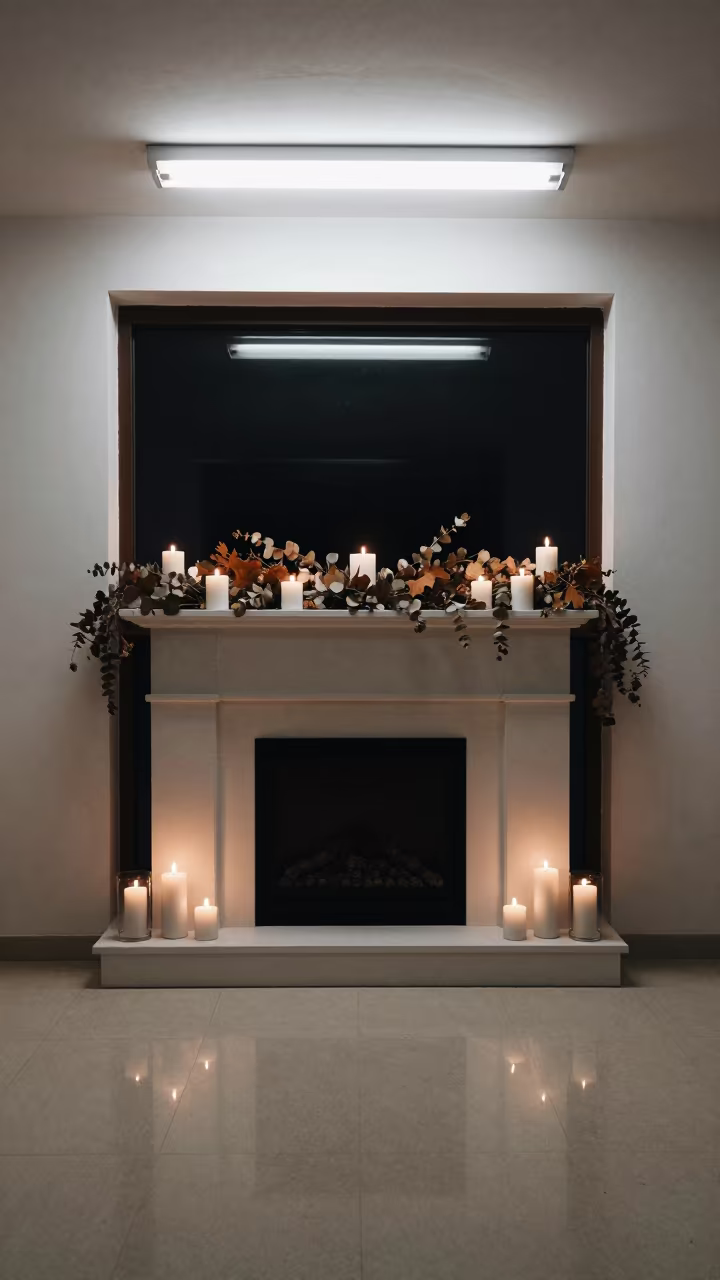 Night Eucalyptus and Candles on Yalova Window Seat in on a window seat in Yalova